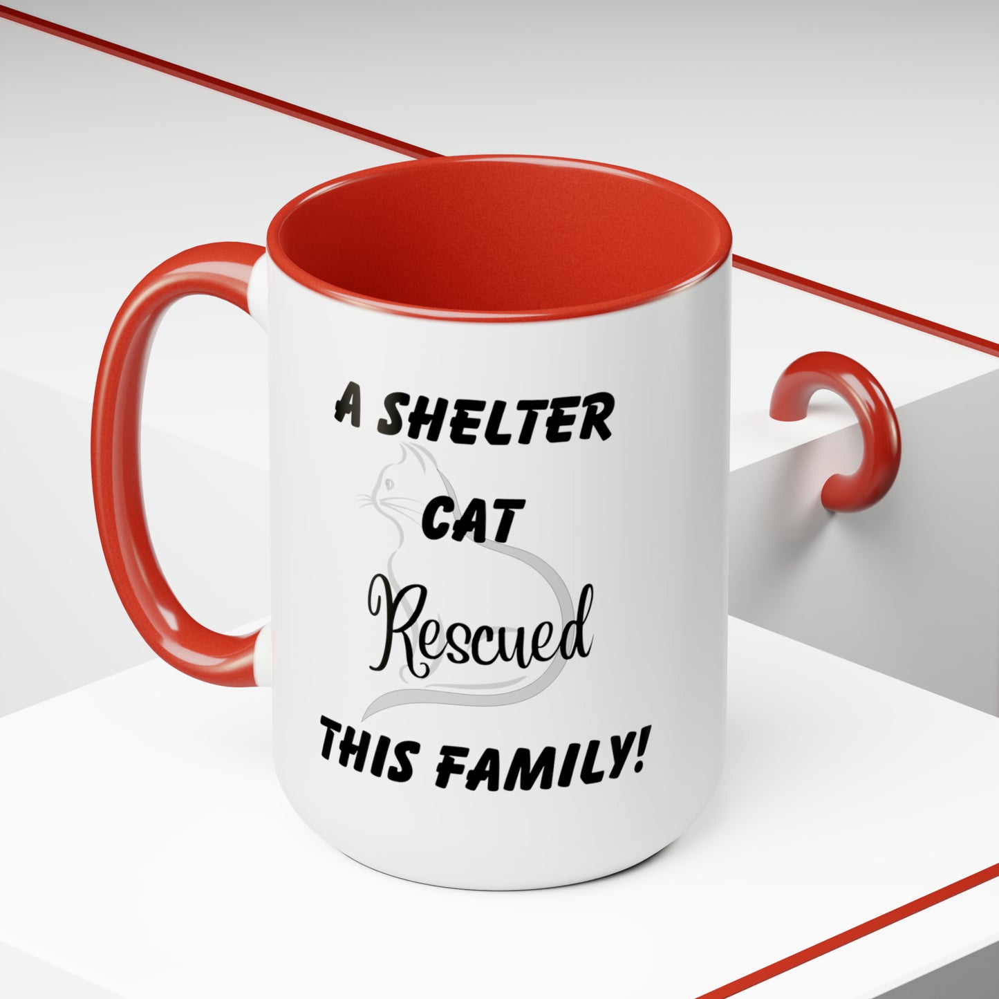 A Shelter Cat Rescued This Family; Personalized Mug