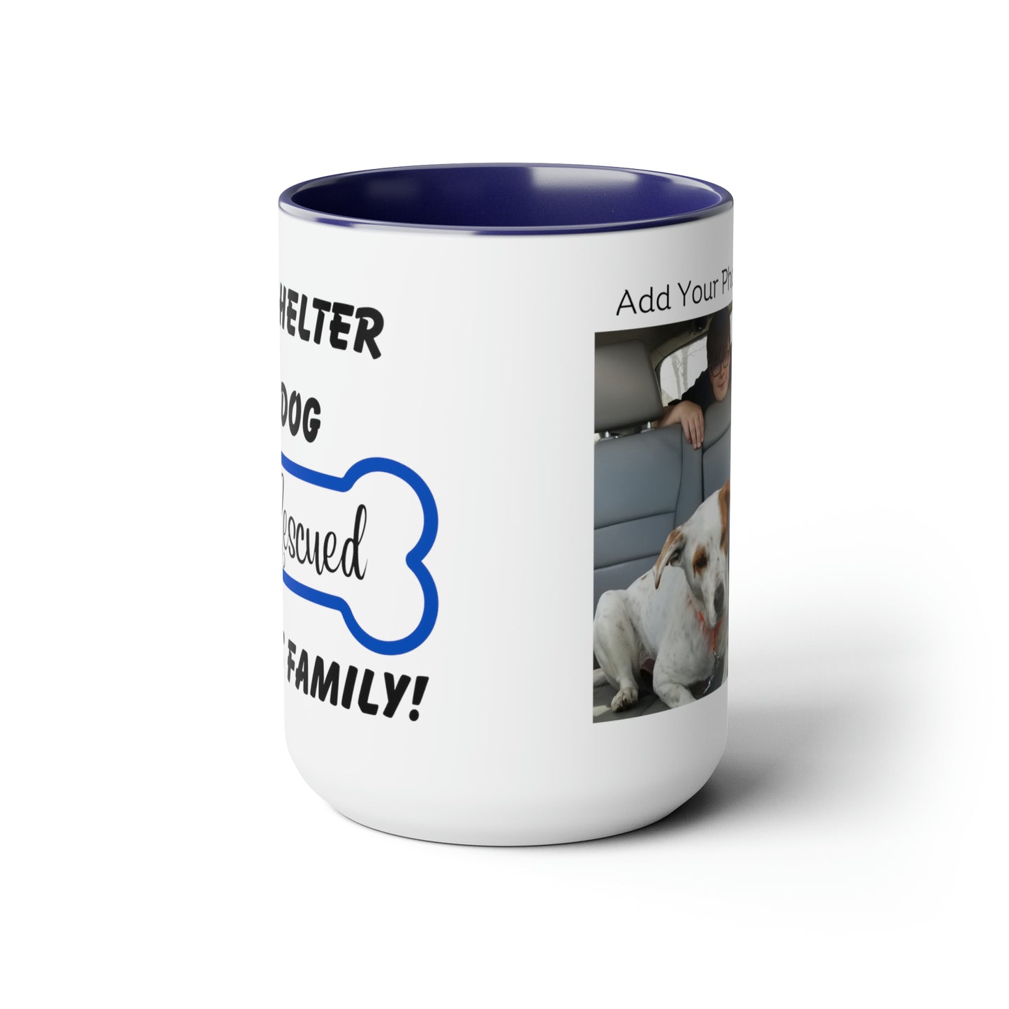 A Shelter Dog Rescued This Family, Personalized Mug