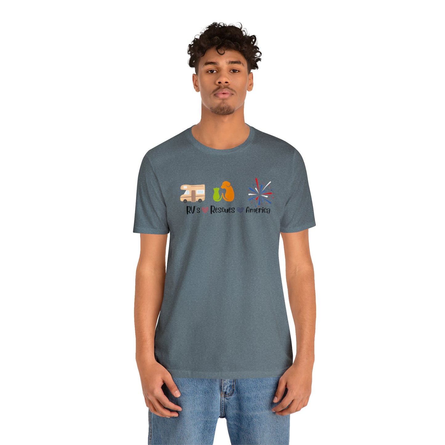 RVs, Rescues, America Unisex Jersey Short Sleeve Tee Shirt
