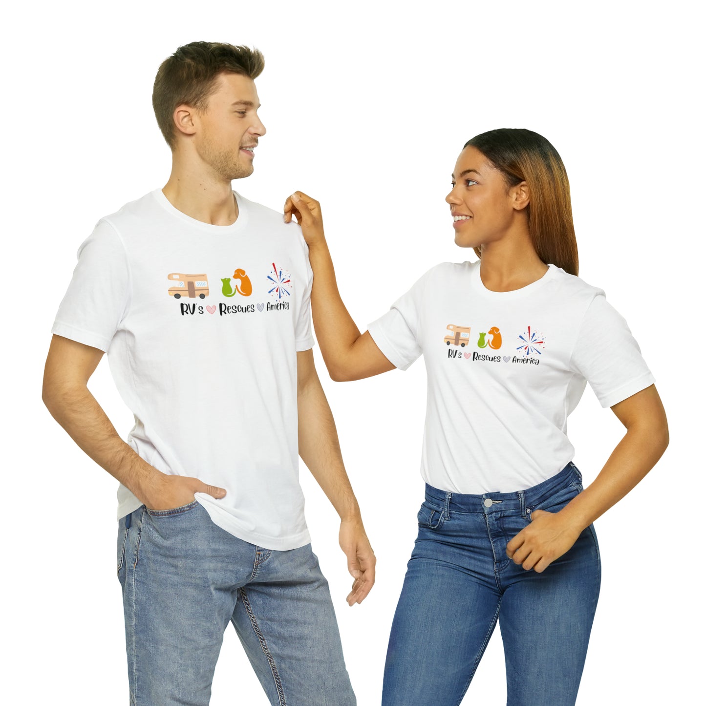 RVs, Rescues, America Unisex Jersey Short Sleeve Tee Shirt