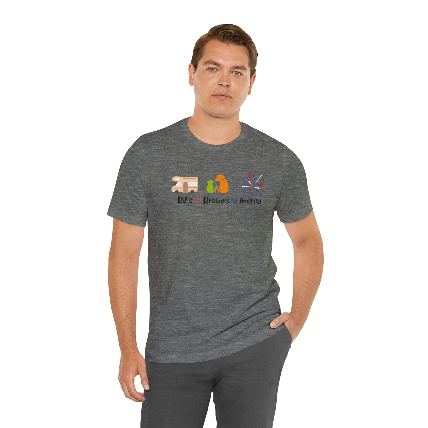 RVs, Rescues, America Unisex Jersey Short Sleeve Tee Shirt