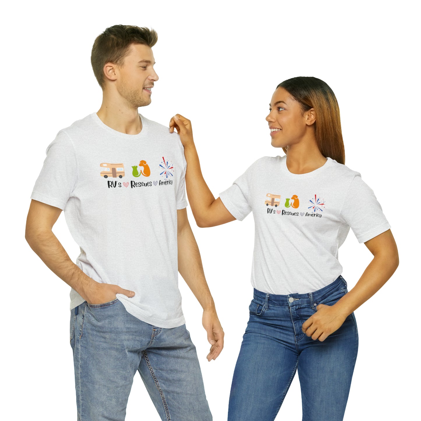 RVs, Rescues, America Unisex Jersey Short Sleeve Tee Shirt