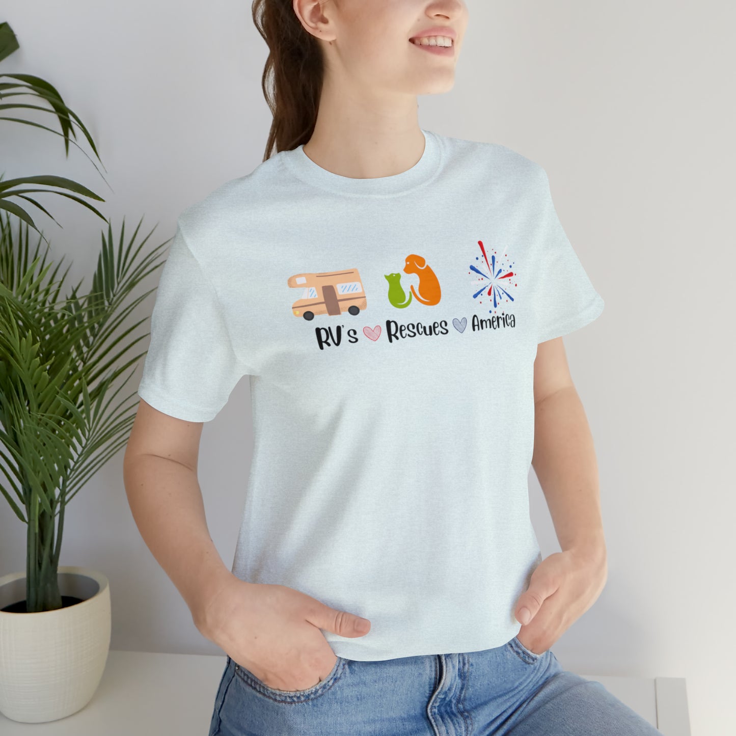 RVs, Rescues, America Unisex Jersey Short Sleeve Tee Shirt