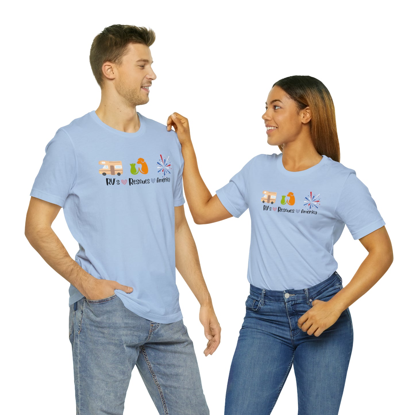 RVs, Rescues, America Unisex Jersey Short Sleeve Tee Shirt
