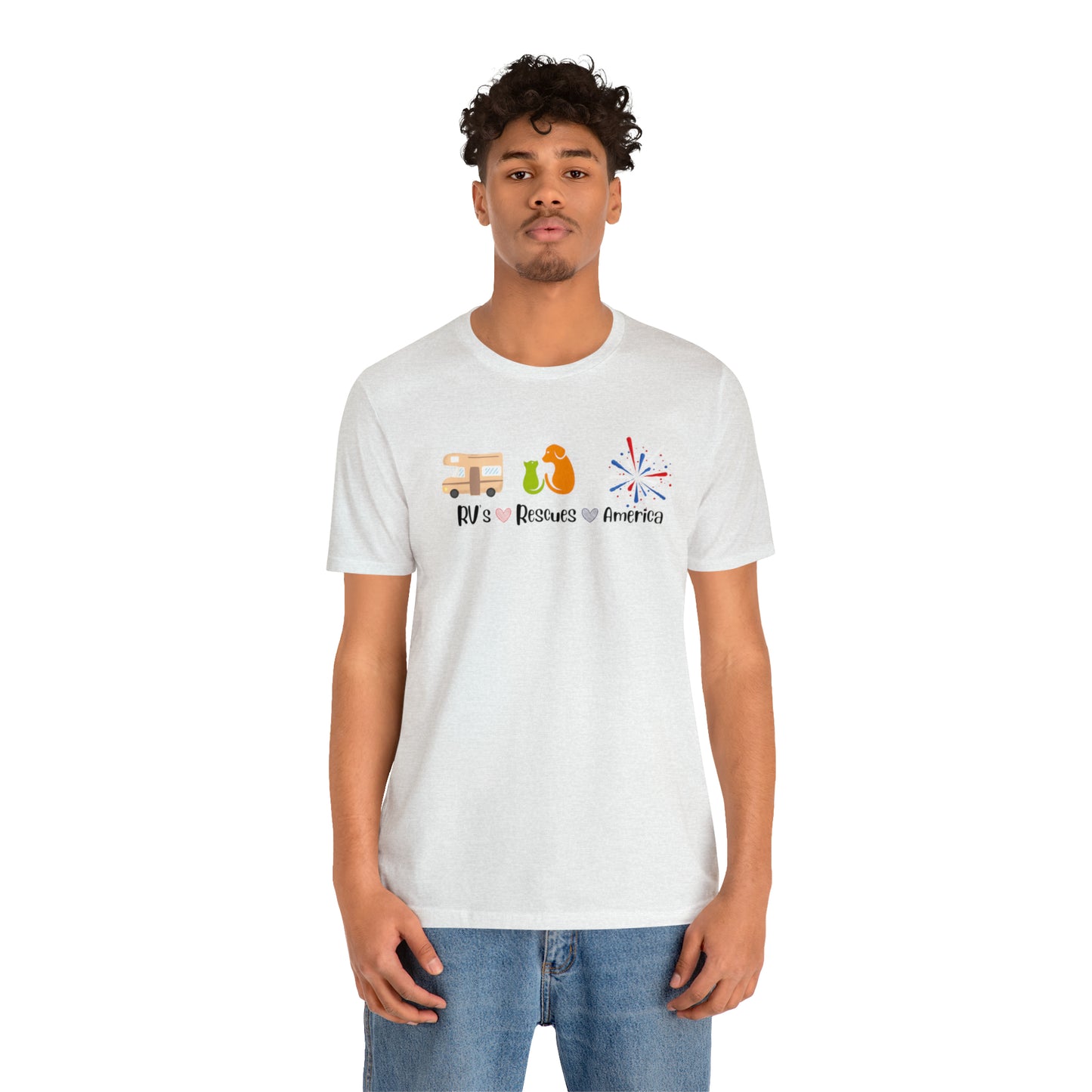 RVs, Rescues, America Unisex Jersey Short Sleeve Tee Shirt