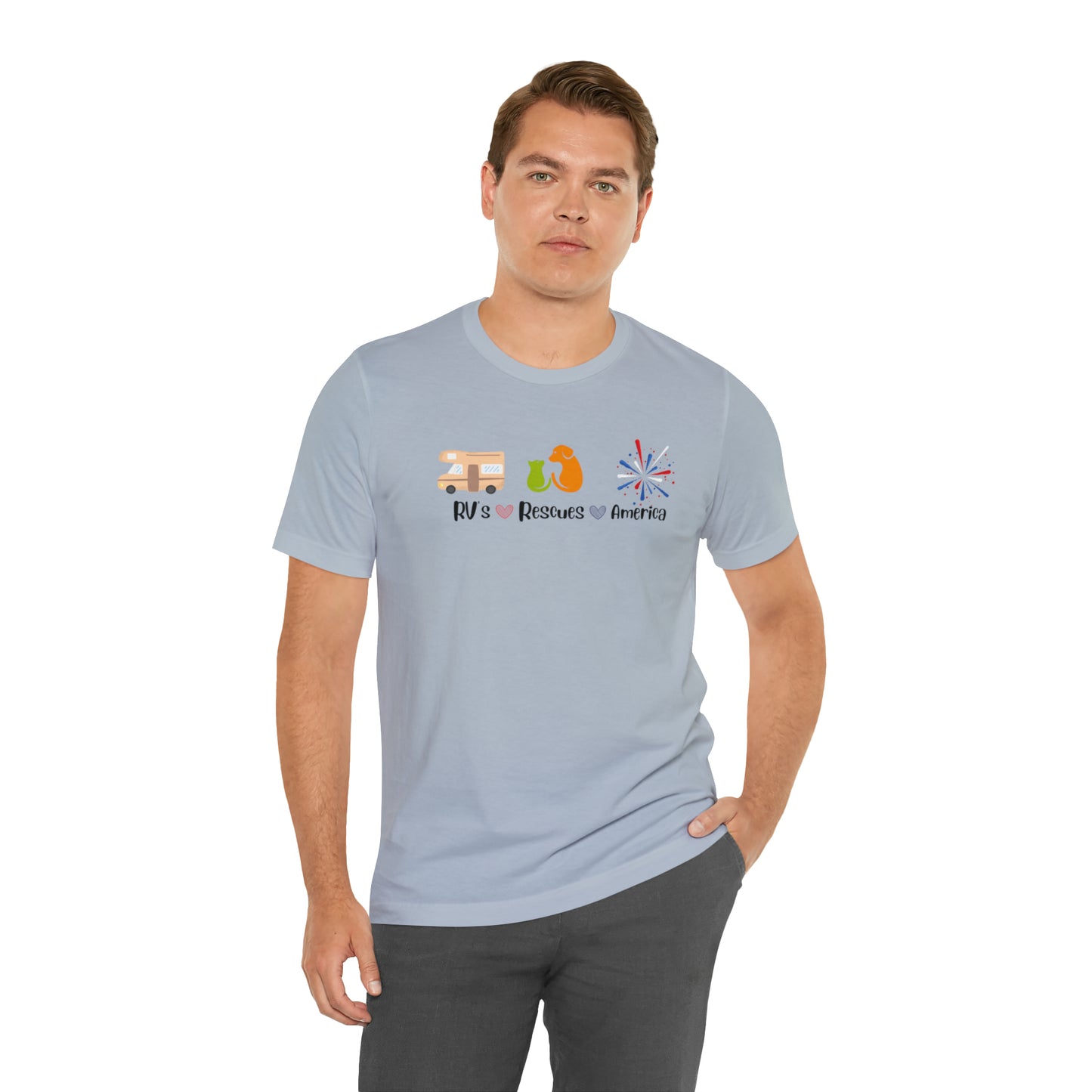 RVs, Rescues, America Unisex Jersey Short Sleeve Tee Shirt