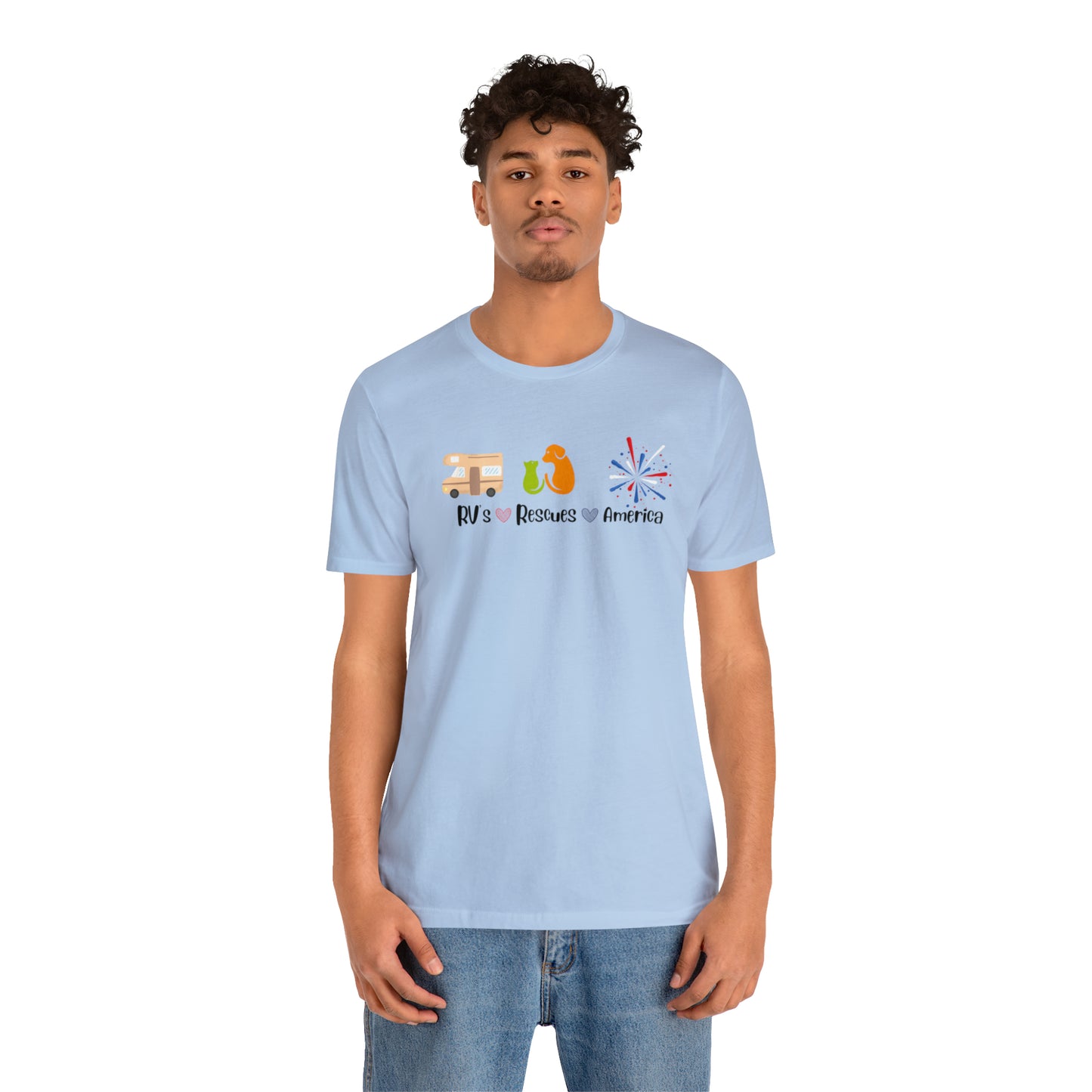 RVs, Rescues, America Unisex Jersey Short Sleeve Tee Shirt