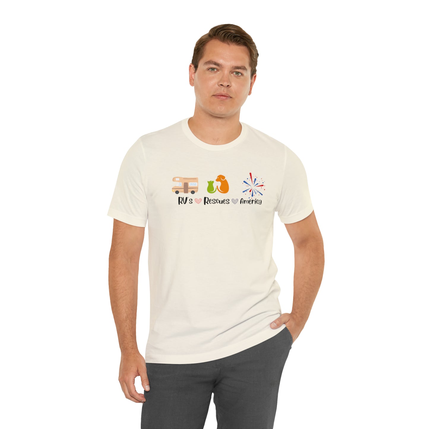 RVs, Rescues, America Unisex Jersey Short Sleeve Tee Shirt