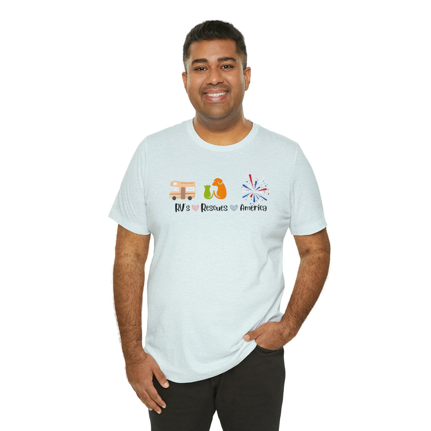RVs, Rescues, America Unisex Jersey Short Sleeve Tee Shirt