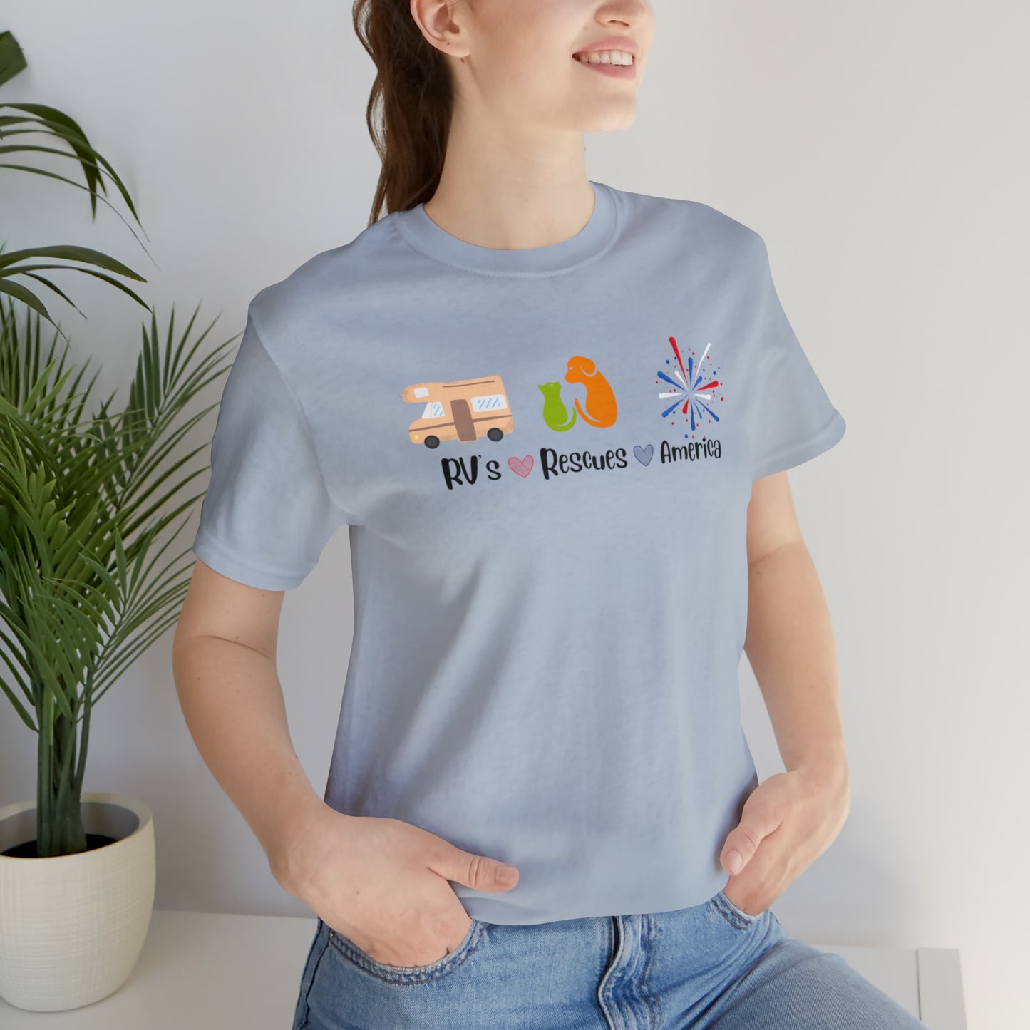 RVs, Rescues, America Unisex Jersey Short Sleeve Tee Shirt