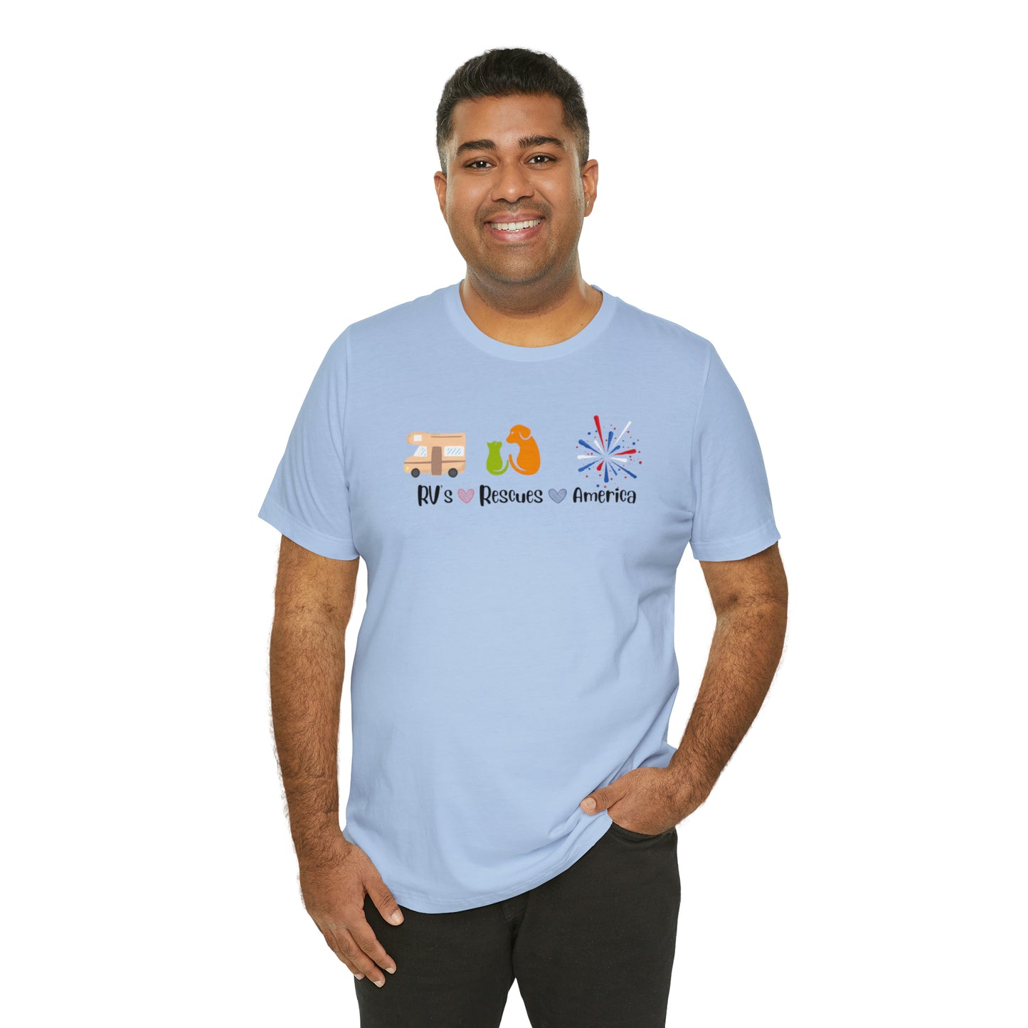 RVs, Rescues, America Unisex Jersey Short Sleeve Tee Shirt