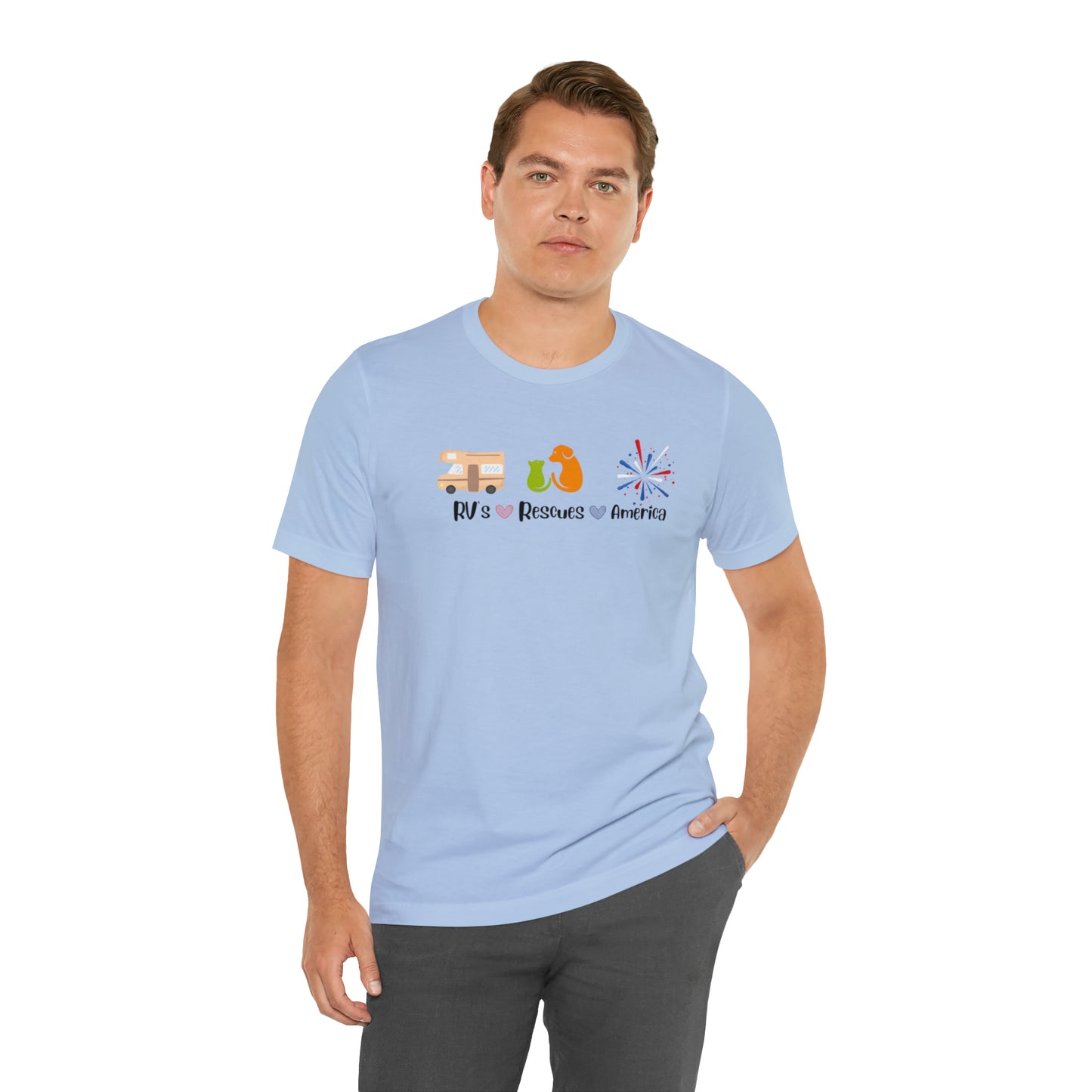 RVs, Rescues, America Unisex Jersey Short Sleeve Tee Shirt