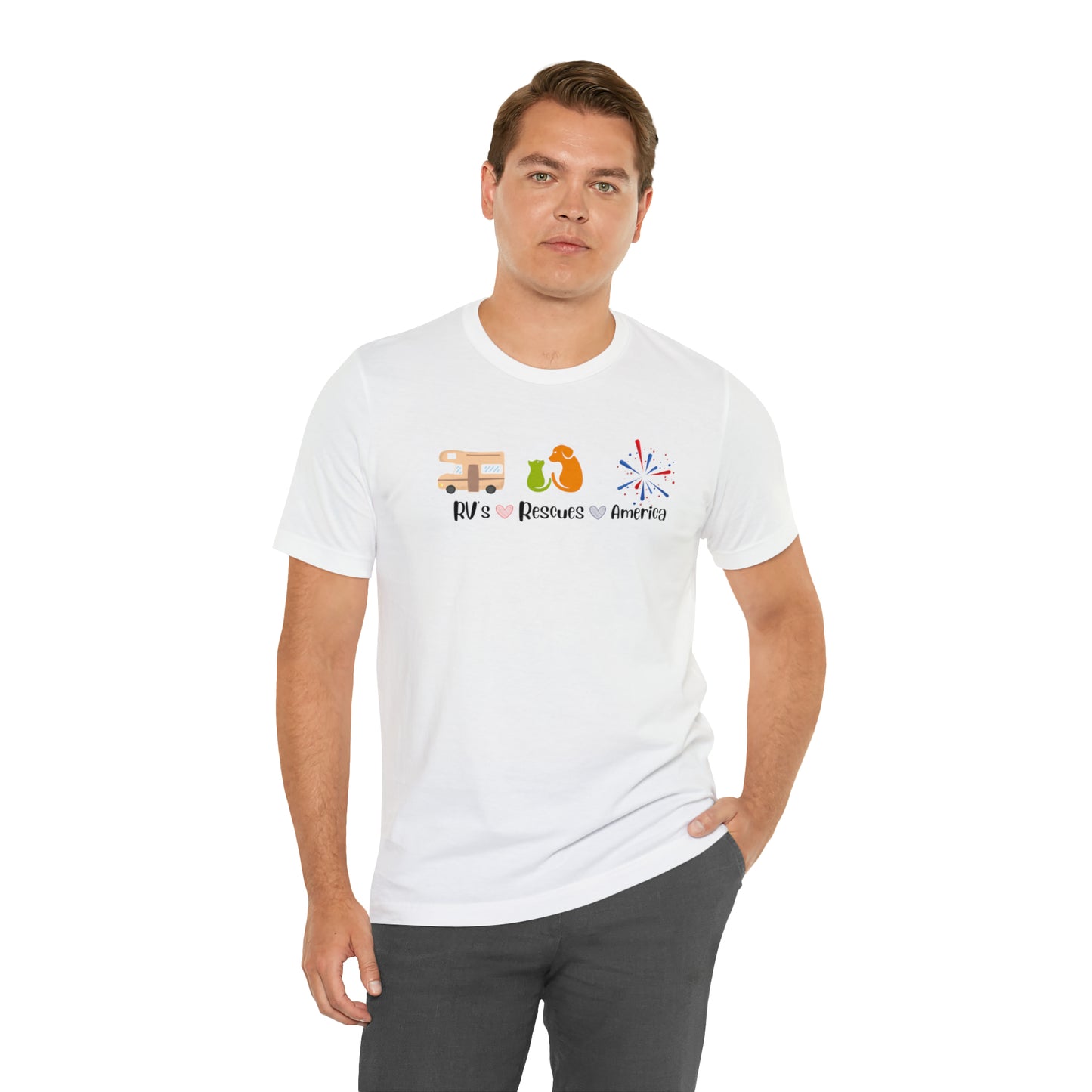 RVs, Rescues, America Unisex Jersey Short Sleeve Tee Shirt