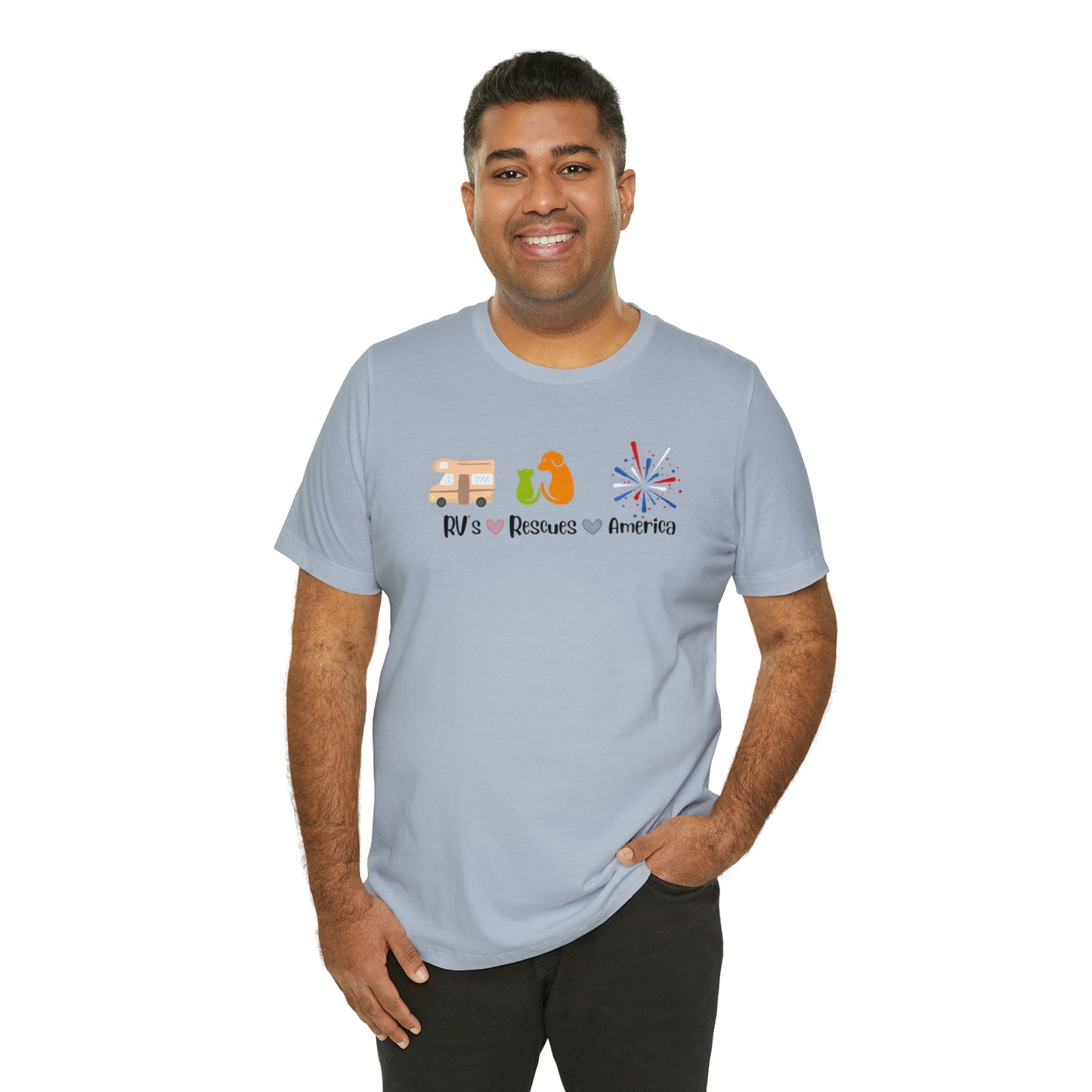 RVs, Rescues, America Unisex Jersey Short Sleeve Tee Shirt