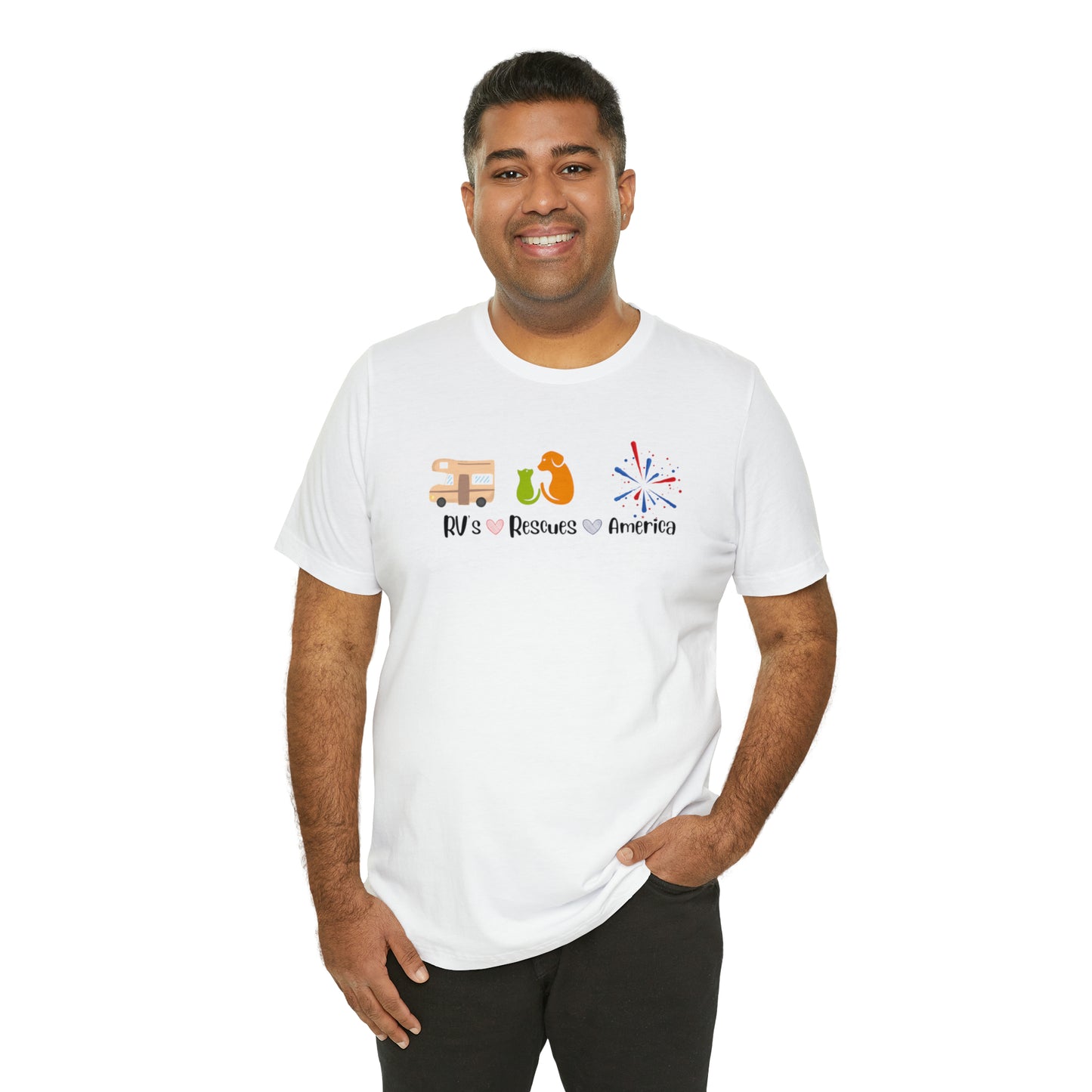 RVs, Rescues, America Unisex Jersey Short Sleeve Tee Shirt