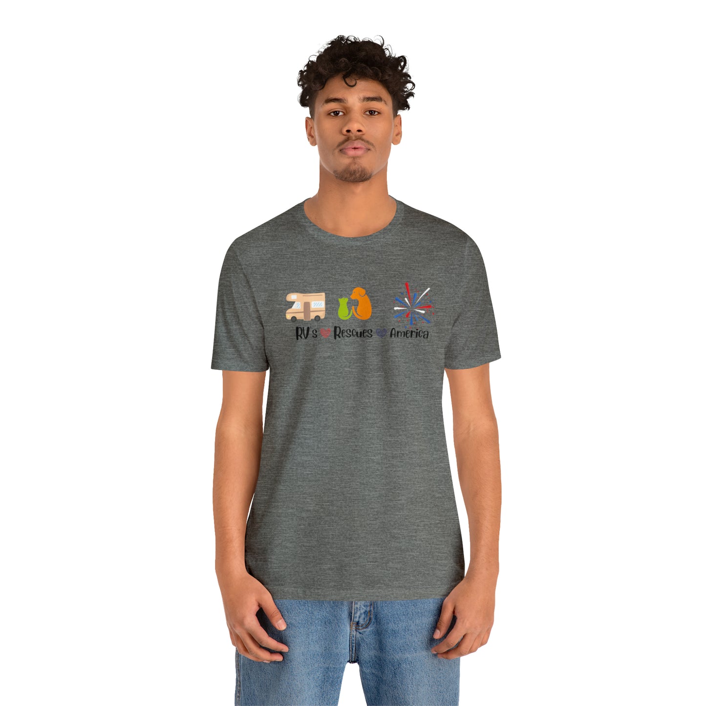 RVs, Rescues, America Unisex Jersey Short Sleeve Tee Shirt