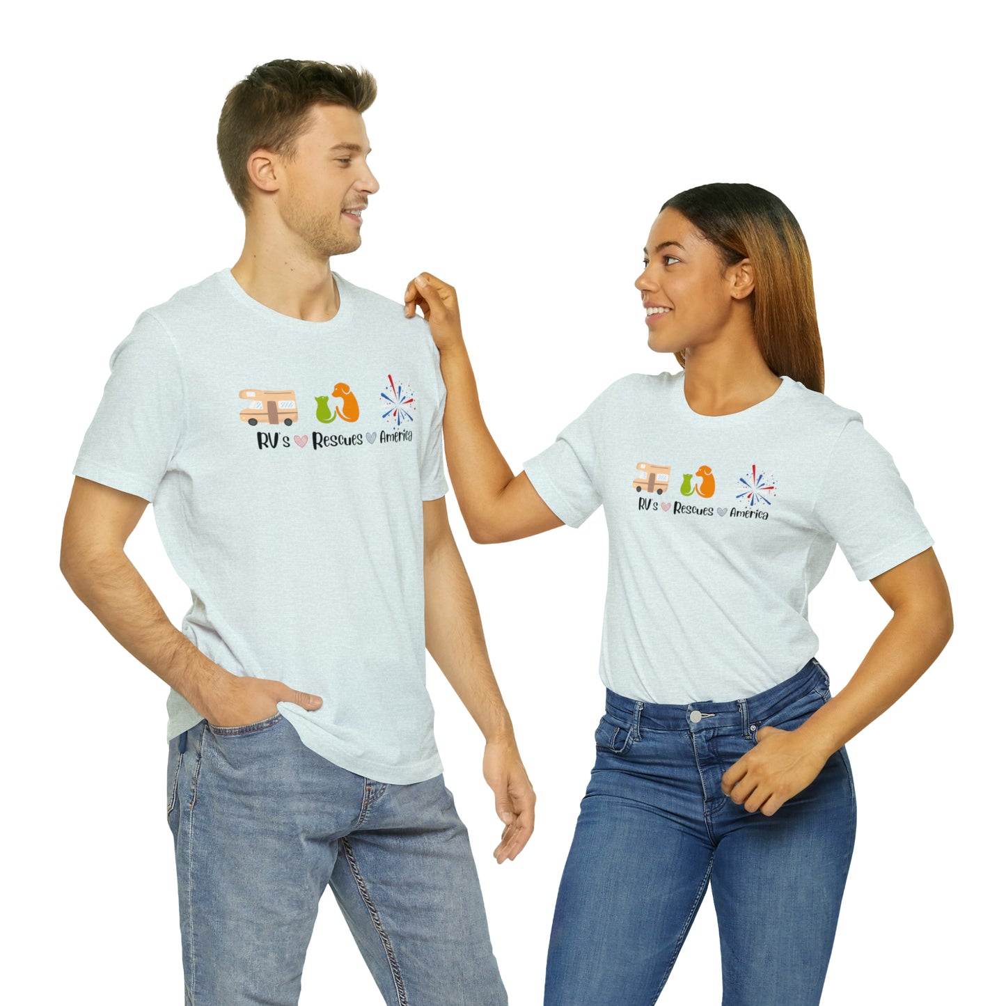 RVs, Rescues, America Unisex Jersey Short Sleeve Tee Shirt