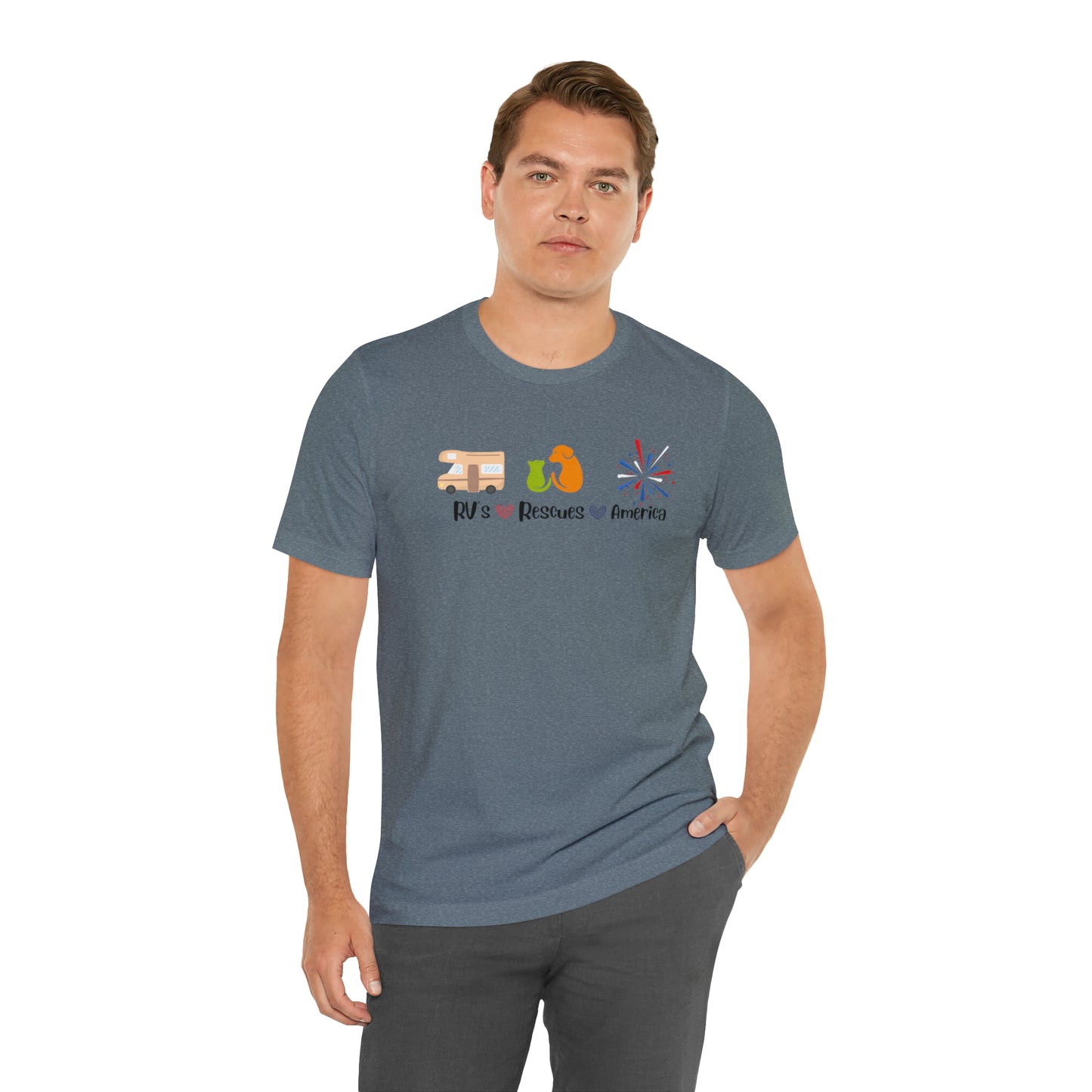 RVs, Rescues, America Unisex Jersey Short Sleeve Tee Shirt