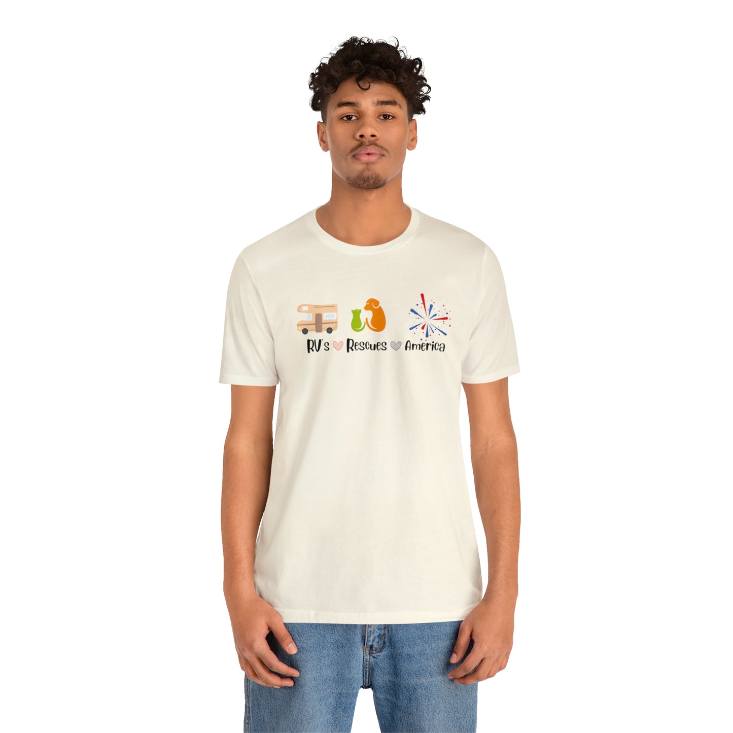 RVs, Rescues, America Unisex Jersey Short Sleeve Tee Shirt