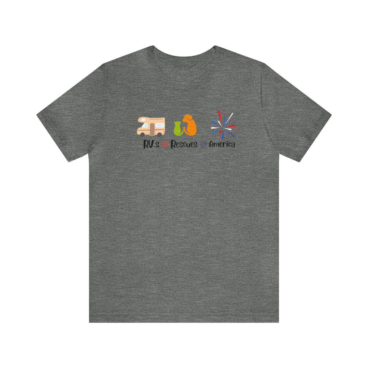 RVs, Rescues, America Unisex Jersey Short Sleeve Tee Shirt