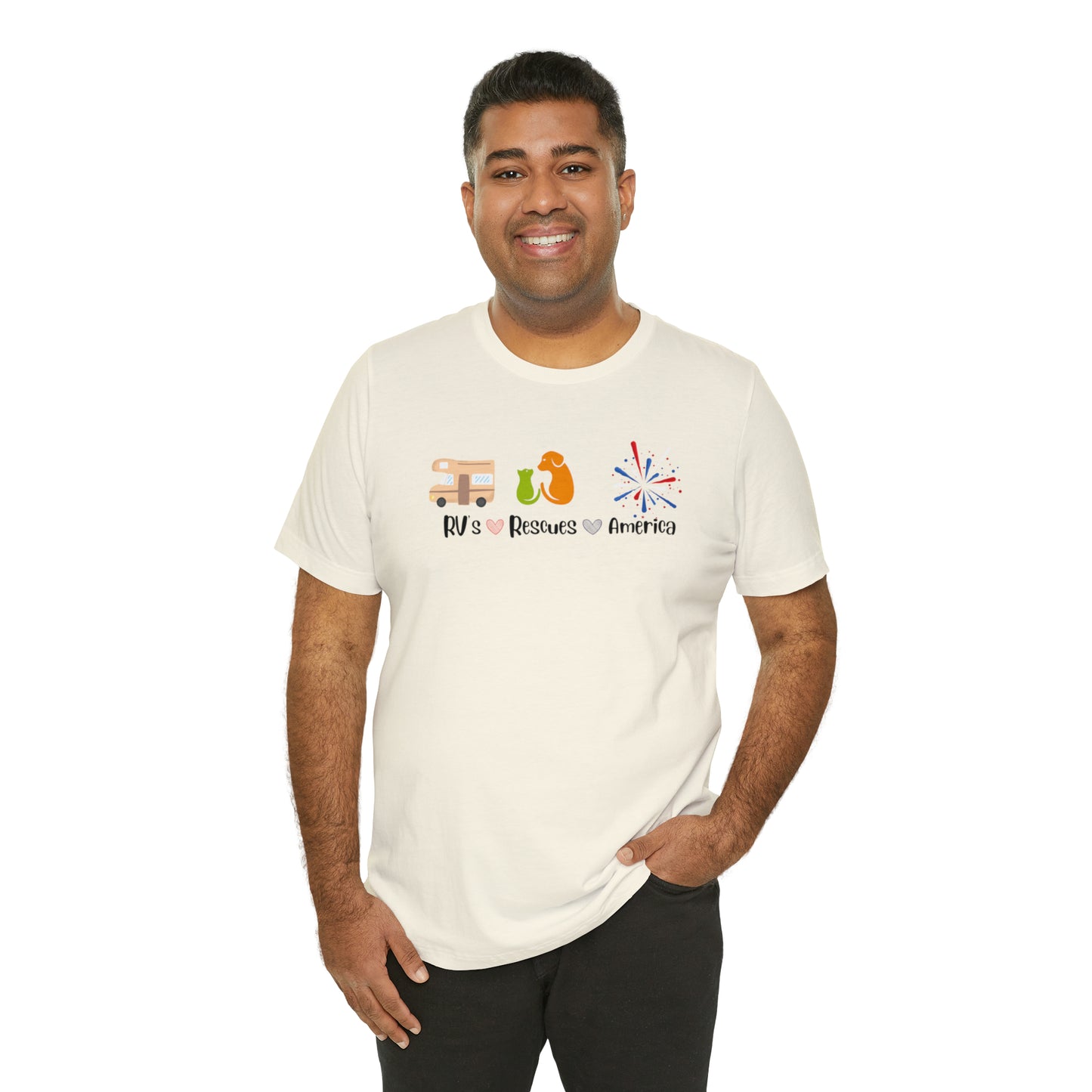RVs, Rescues, America Unisex Jersey Short Sleeve Tee Shirt