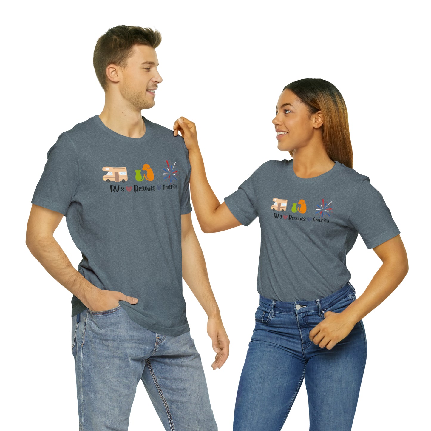 RVs, Rescues, America Unisex Jersey Short Sleeve Tee Shirt