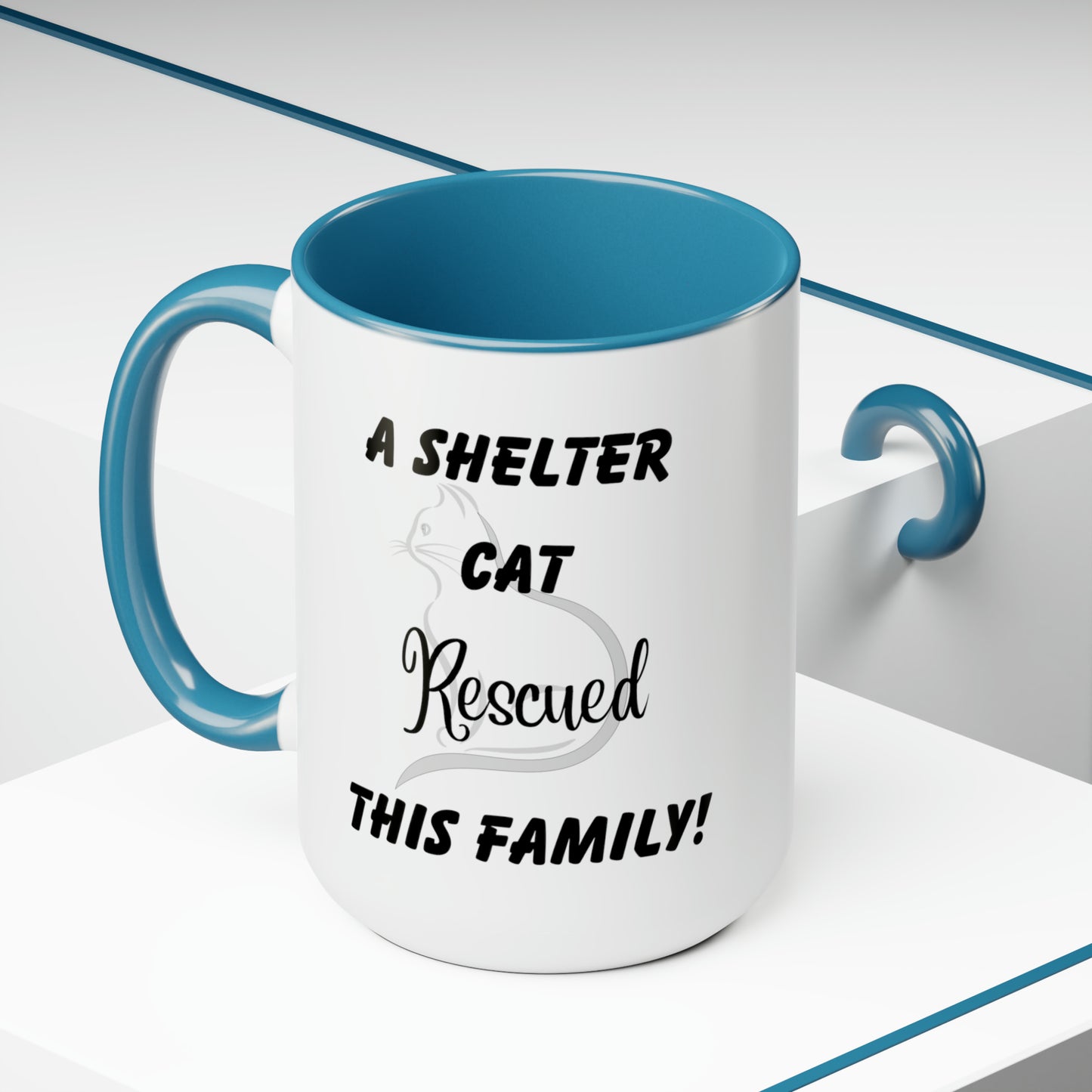 A Shelter Cat Rescued This Family; Personalized Mug