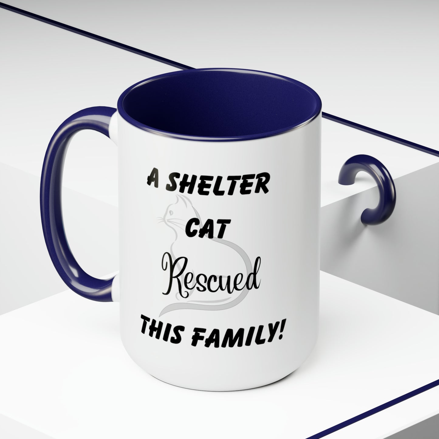 A Shelter Cat Rescued This Family; Personalized Mug