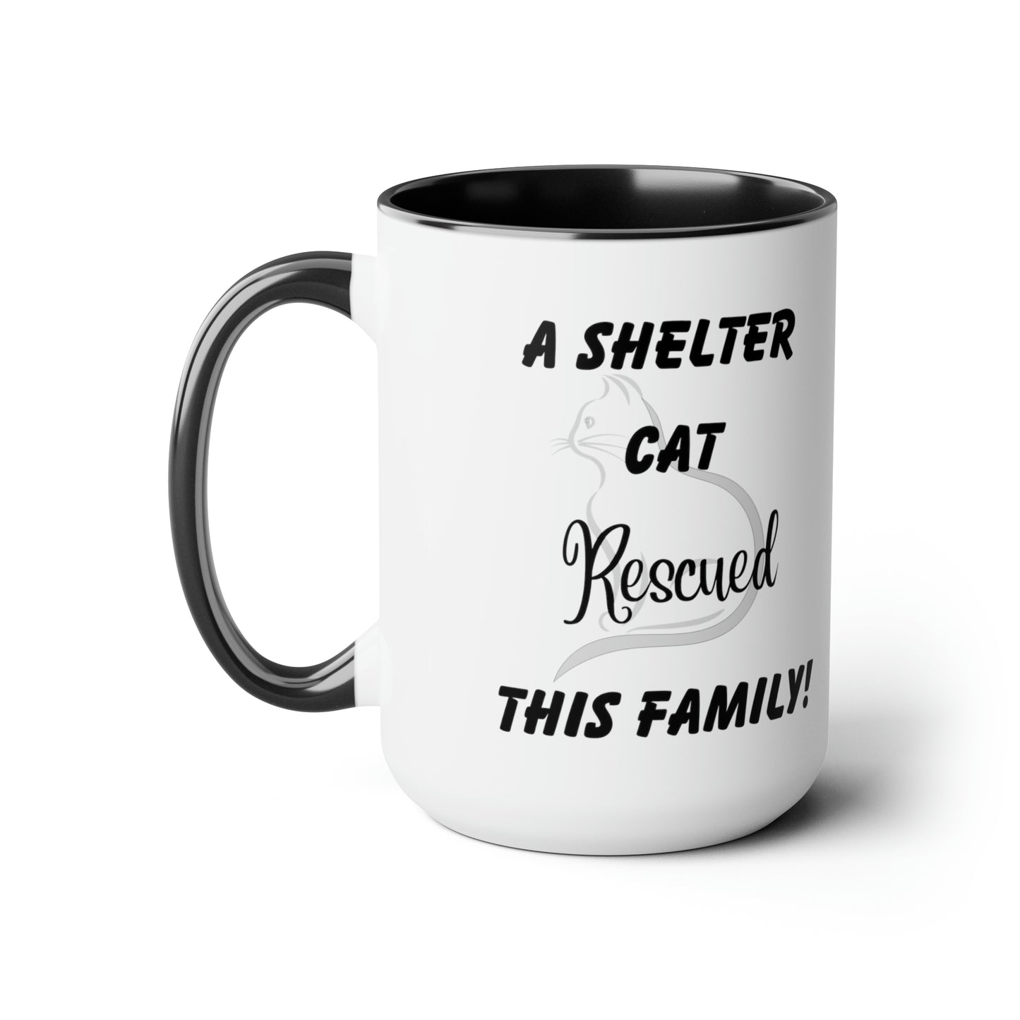 A Shelter Cat Rescued This Family; Personalized Mug