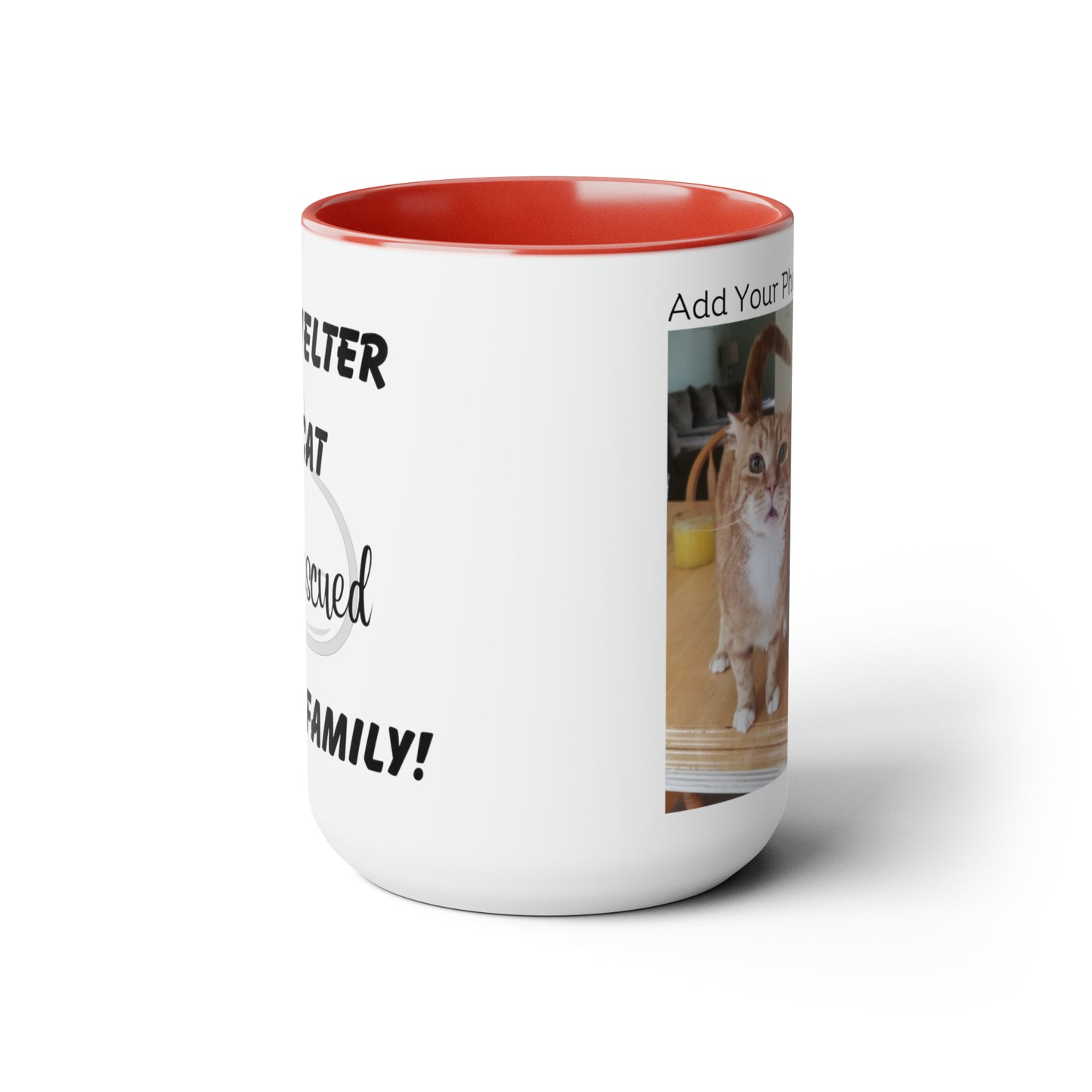 A Shelter Cat Rescued This Family; Personalized Mug