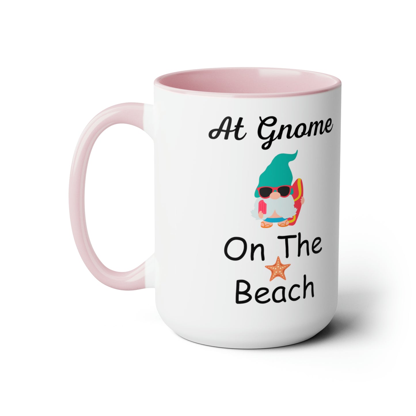 At Gnome On The Beach Two-Tone Coffee Mugs, 15oz