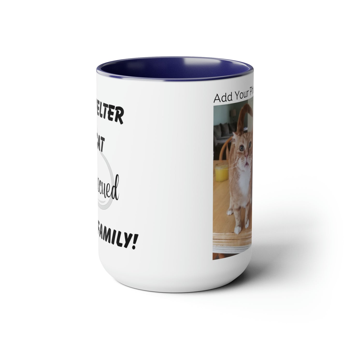 A Shelter Cat Rescued This Family; Personalized Mug