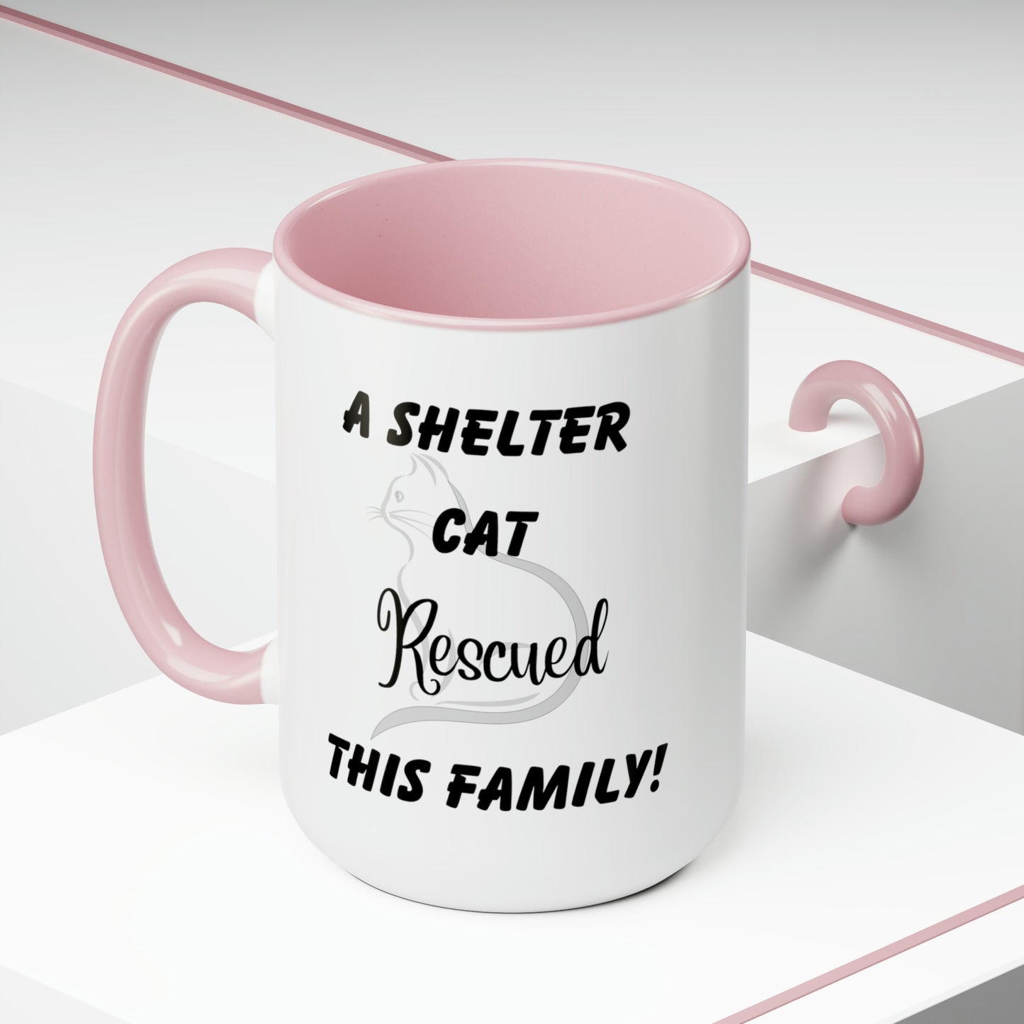 A Shelter Cat Rescued This Family; Personalized Mug