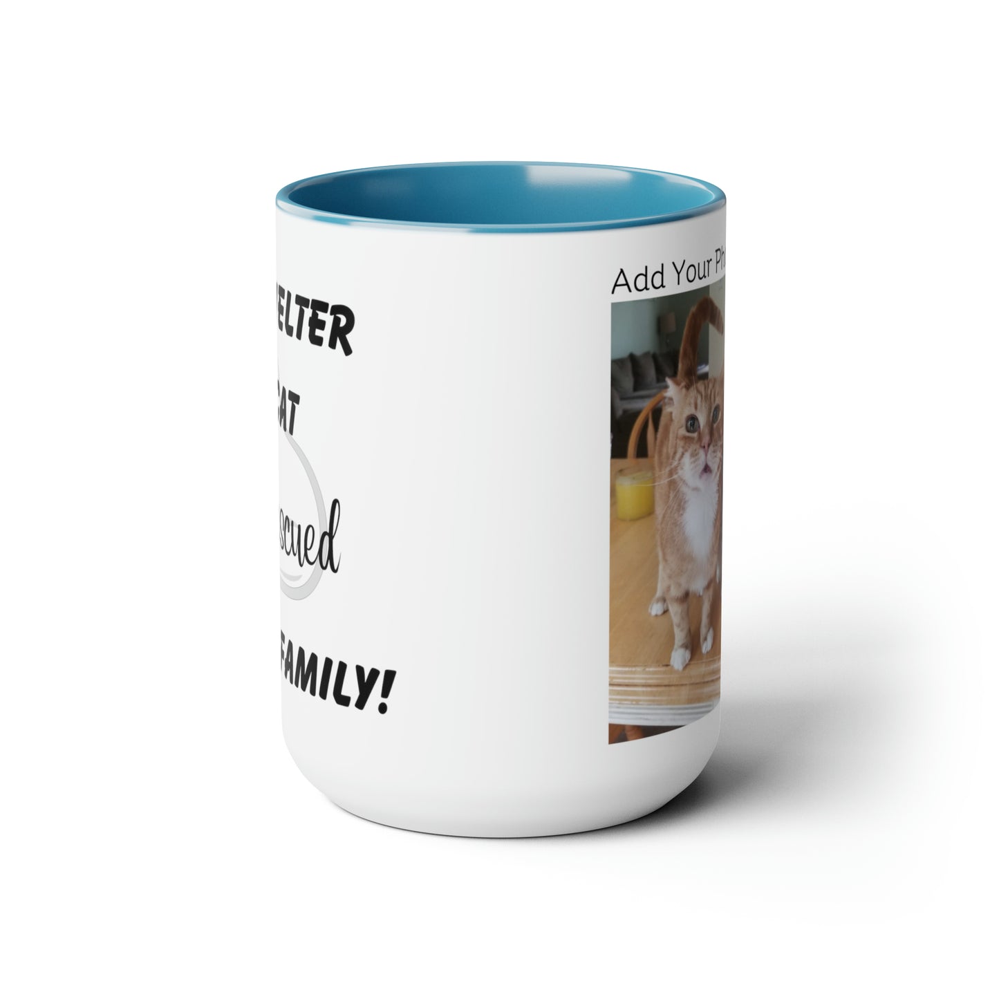 A Shelter Cat Rescued This Family; Personalized Mug