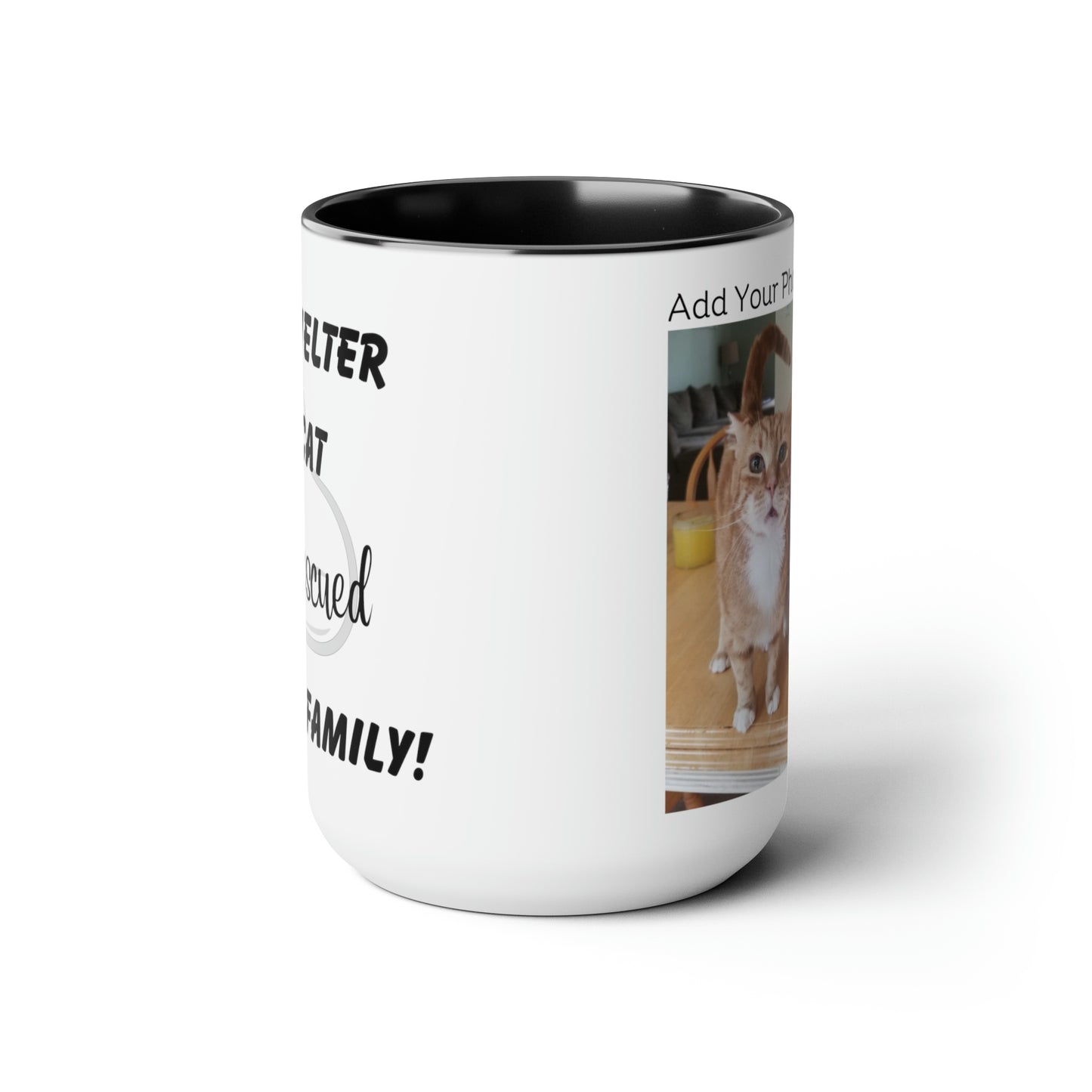 A Shelter Cat Rescued This Family; Personalized Mug