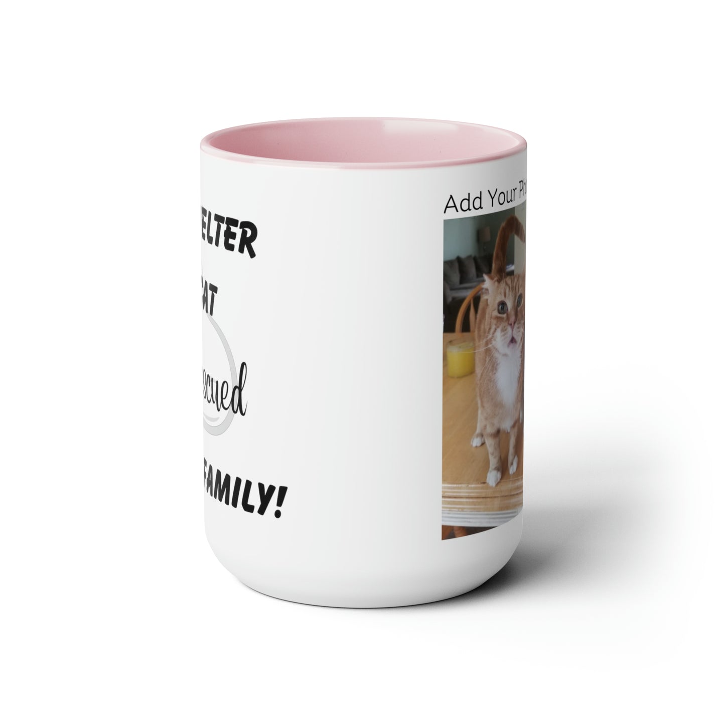 A Shelter Cat Rescued This Family; Personalized Mug