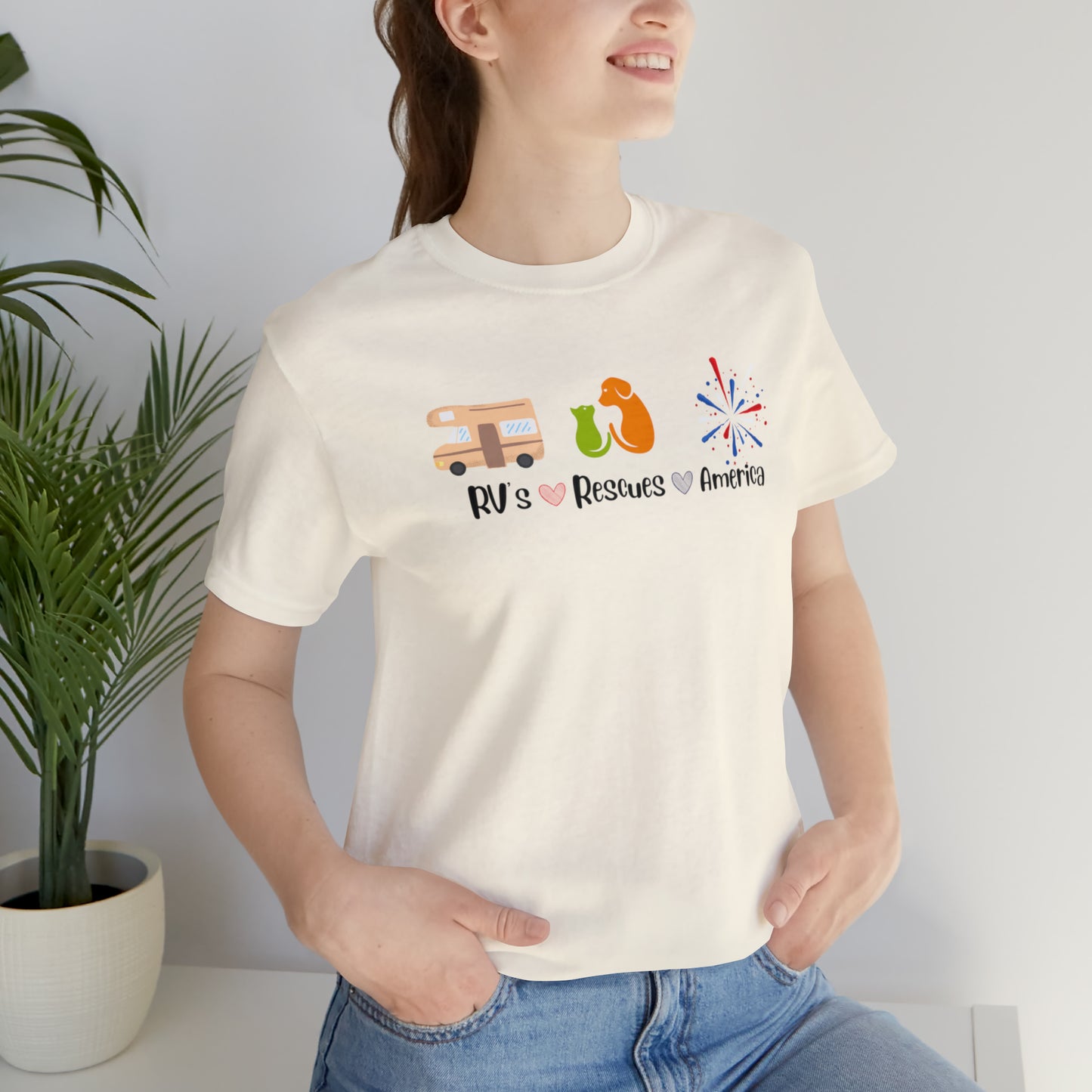 RVs, Rescues, America Unisex Jersey Short Sleeve Tee Shirt