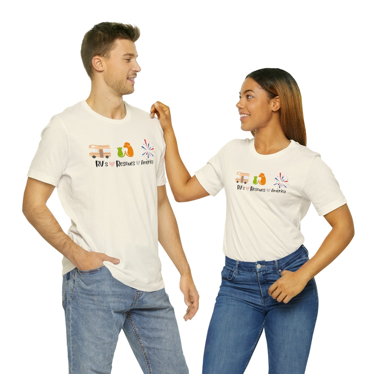 RVs, Rescues, America Unisex Jersey Short Sleeve Tee Shirt